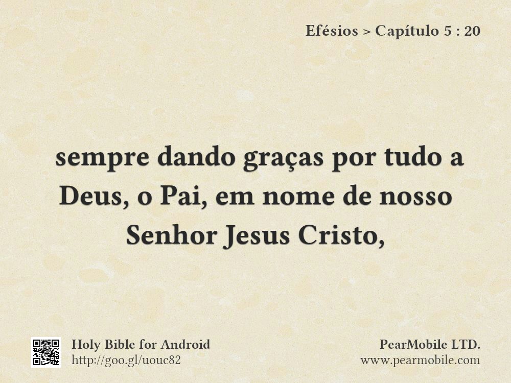 Efésios, Capítulo 5:20